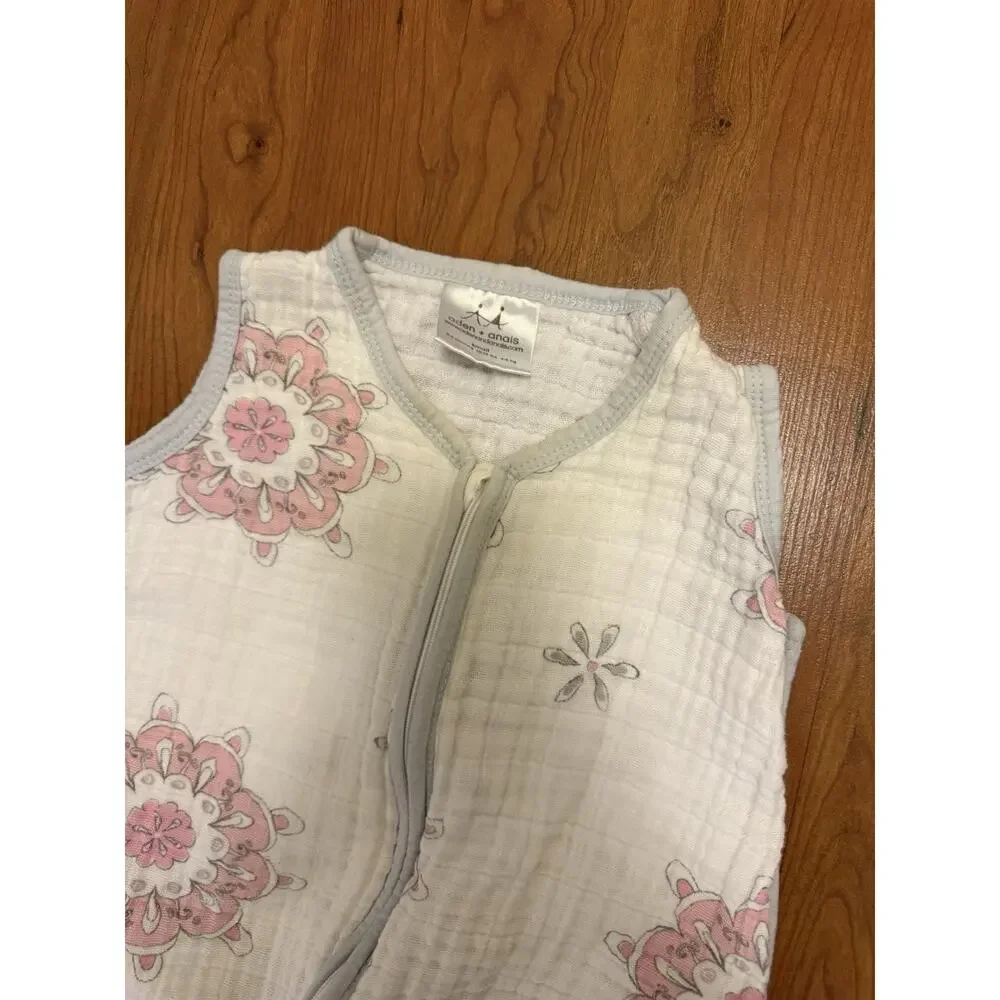 Aden + Anais Organic Cotton Muslin Sleeping Bag for Babies 0-6 Months Small
